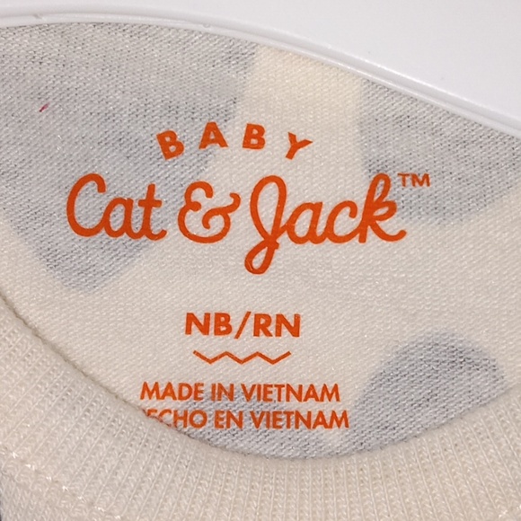 CAT & JACK:  Baby Girls' Heart Long Sleeve Dress - White Sand - Picture 3 of 5